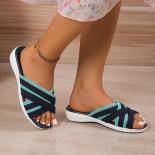 New Summer Fashion Casual Women's Slippers Sandals Women Flat Shoes Beach Wedges Comfortable Flip Flops Offer 44