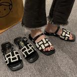 New Trend Summer Flats Women Slippers Casual Shoes Open Toe Flip Flops Designer Dress Sandals Beach Fad Ladies Shoes Sli