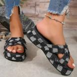 Women Cowboy Slippers Flats Platform Dress Shoes Open Toe Sandals Summer Flip Flops New Designer Slingback Fad Slides Fe
