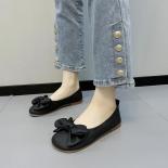 Thin Sole Foldable Ballet Flats Women Travel Hotel Shoes Wide Foot Ladies Butterfly Knot Loafers Woman Orthopedic Shoe