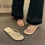 Herringbone Slippers For Women In Summer, Fashionable For Outdoor Wear, 2024 New Flat Bottomed Toe Clippers, Internet Ce