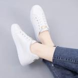 Little White Shoes For Women Autumn Rose Embroidery Thick Soled Leather Casual Student Board Shoes