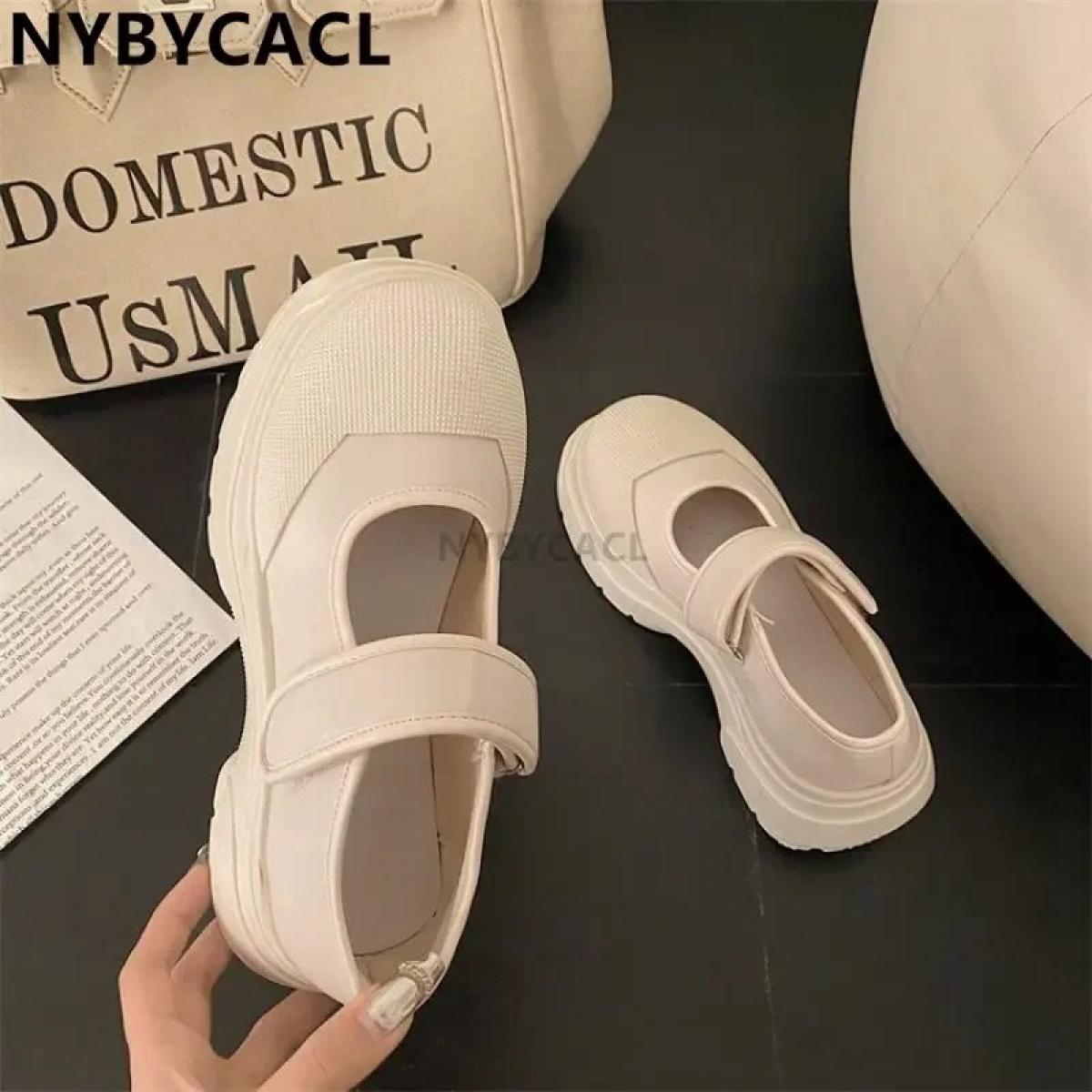 New French Style Women Espadrilles Hook Loop Casual Platform  Black Daily Girls Fashion Vintage Shoes