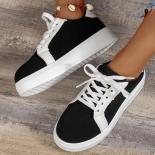 Brand Design Sneakers For Women New Casual Platform Lace Up Women's Vulcanized Shoes Tennis Walking Student Leather Shoe