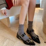 Lace Up Shoes Gothic Women's Riveted Street Style Retro Casual Flats 2024 Spring/summer Fashion Everything Soft And Comf