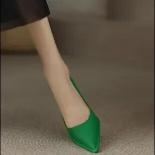 New Soft Leather Solid Color Candy Color Single Shoes Women's Simple Pointed Toe Comfortable High Heeled Shoes Women