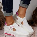 Summer New Breathable Mesh Wedge Casual Sport Shoes Non Slip Woman Vulcanize Shoes Platform Women Sneakers