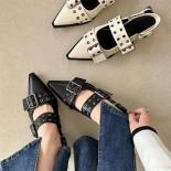 Slingback Shoes  Chunky Heels Women's Pumps Rivet Street Style Medium Heel  Vintage Casual Sandals Spring Summer