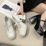 Designers Sandals Fashion Heels Satin Triangular Buckle Decoration Chunky Heel Womens Shoes High Heeled Designer Shoes P