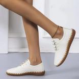Sneakers Women Shoes Platform Loafers Lace Up Leather Flats Trend Spring Casual Shoe