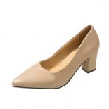 High Heeled Women's Casual Shoes Pointed Fashion Simple Single Shoes Light Casual Mid Heel Party Office Shoes