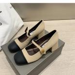 Ladies High Quality Thick Heeled Casual Shoes For Women New Fashion Shallow Mouth  Women's Shoes