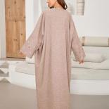Fashion Moon Embroidery Open Abaya For Women Dubai New Plain Kimono Muslim Türkiye Elegant Cardigan Gown Islam Clothing