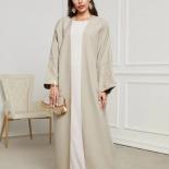 Butterfly Embroidery Open Abaya With Hijab Women Muslim Kimono Muslim Eid Ramadan Elegant Cardigan Gown Islam Arab Long 