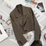 Autumn Winter Fashion Women's Blazer  Style Office Cropped Blazers Spring Women All Match Street Long Sleeve Suit Jacket