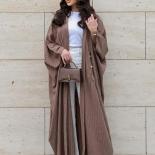 Fashion Chic Beading Maxi Casual Loose Abaya Kimono Dubai Muslim Cardigan Abayas Women Casual Robe Female Islam Clothes