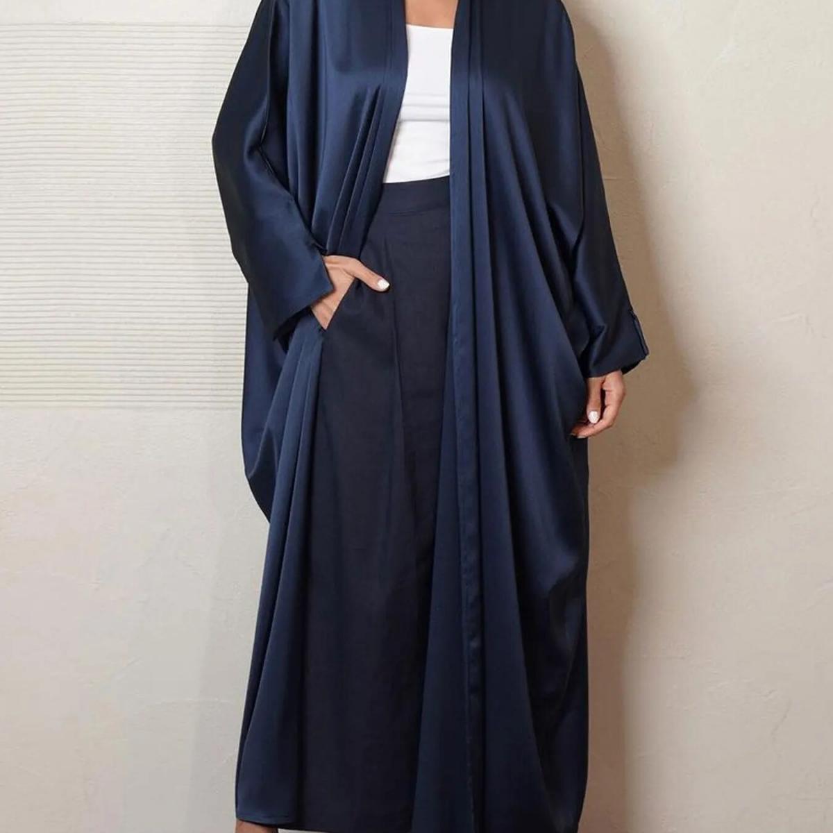 Robe Cardigan Abaya Long Dress Satin Fashion Party Evening Women Muslim Moroccan Kaftan Jalabiya Islam Women's Clothes
