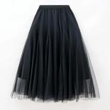 Y2k Style Fashion Harajuku Long Tulle Skirt Spring  Autumn A Line Skirt Dummer Vintage High Waist Midi Maxi Tutu Skirt
