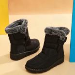 Women Snow Boots Platform Winter Thick Plush Booties Waterproof Non Slip Ankle Boots Winter Shoes Woman Warm Fur Botas M