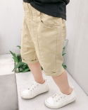  Childrens Summer Five Point Pants  New Boys All Match Casual Pants