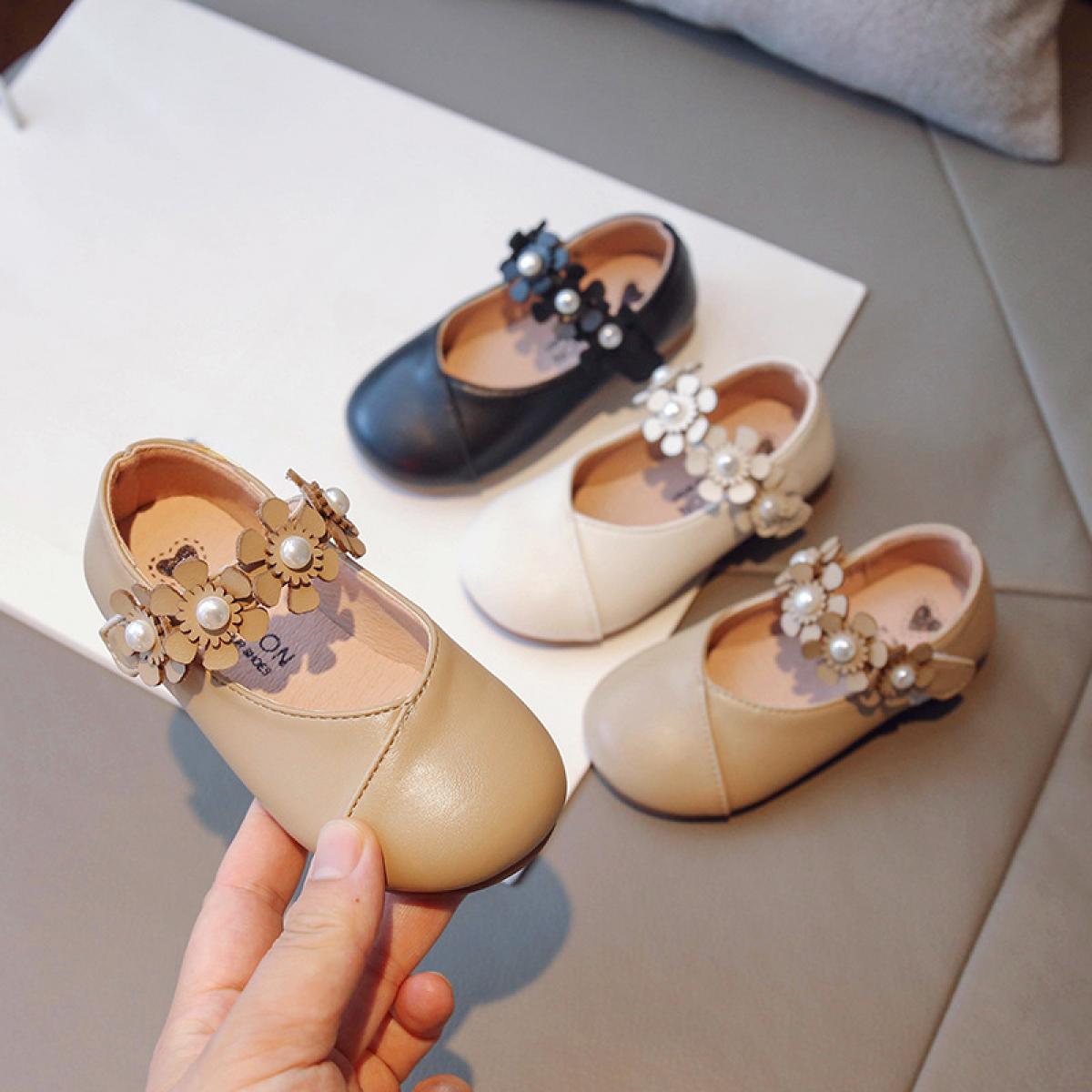 Scarpe da principessa divertenti in pelle per ragazze piatte con applicazioni Scarpe eleganti per bambini Mary Jane morbide nuov