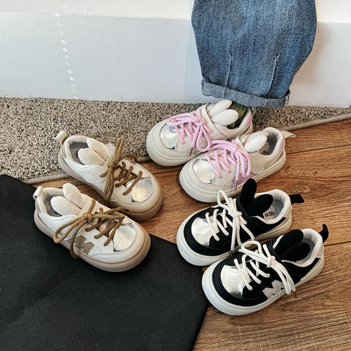 US 33.96 Cute Rabbit Ears Sneakers For Girls New Season Funny Casual Shoes Lovely Bunny Kids Girl Shoes Pretty Student Shoes Chil Description