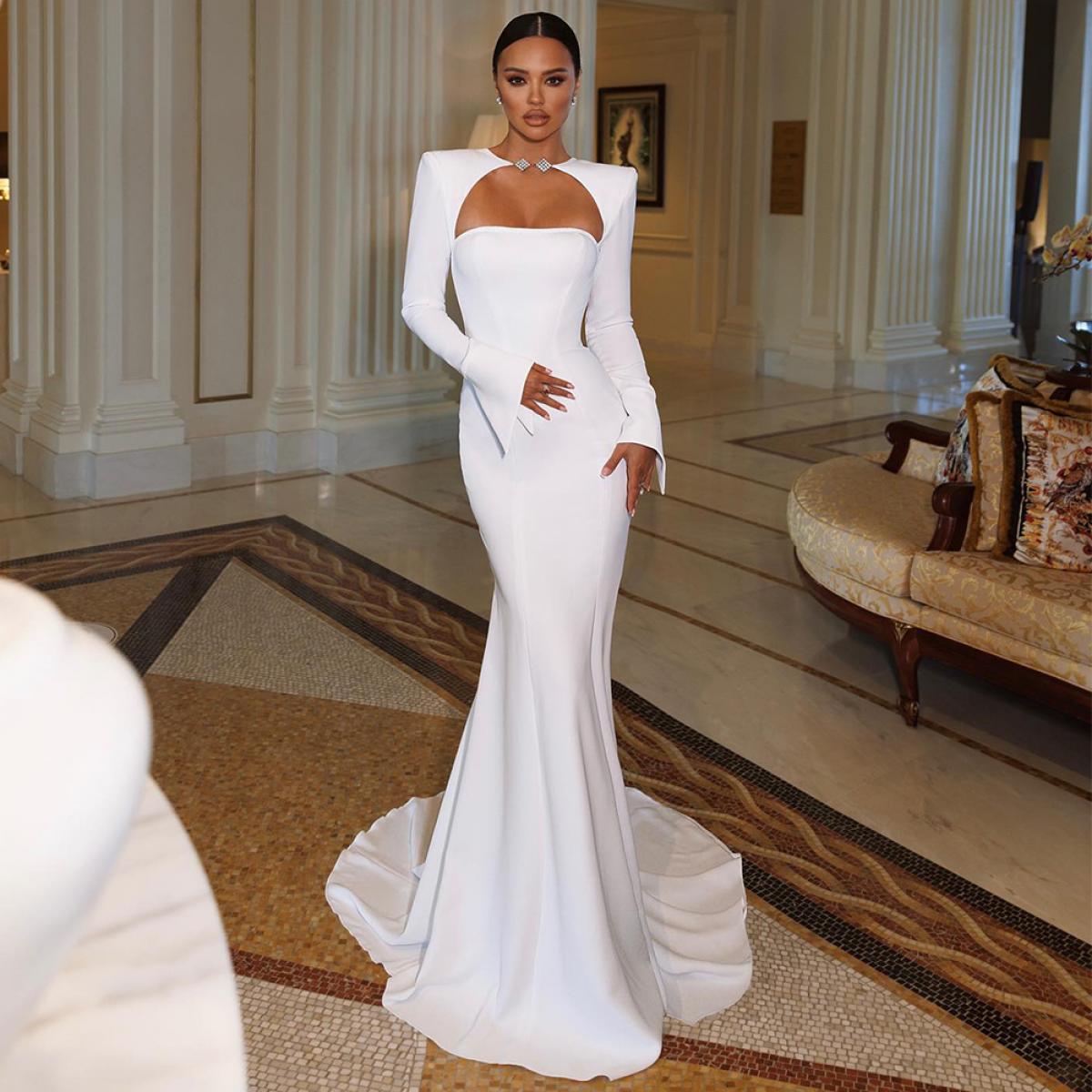 Robe blanche sirene 2018 cheap