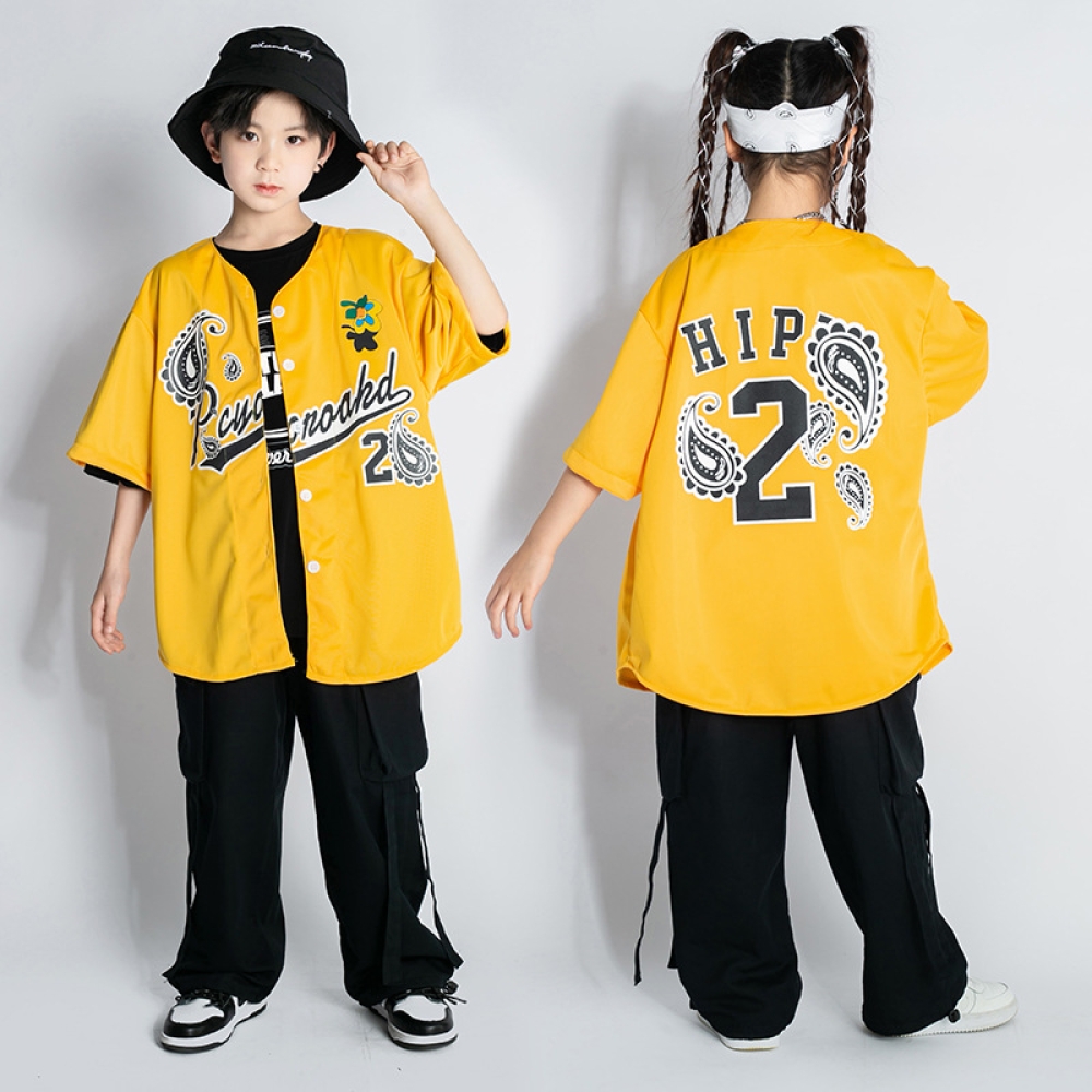 72 47 US Ropa de moda de Hip hop para ninos traje de Hip hop de manga corta para ninos ropa de baile de Jazz para ninas Description