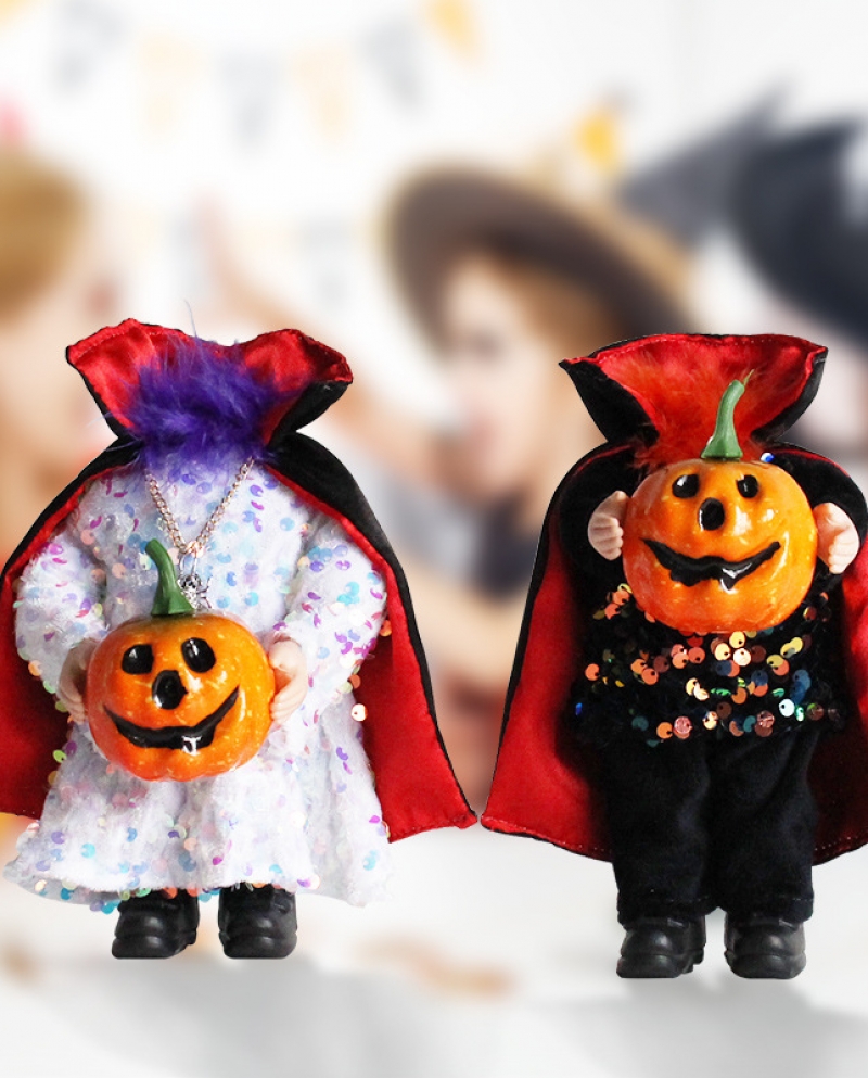 Nueva muñeca de calabaza sin cabeza de Halloween, decoración creativa para niños