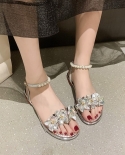  2022 Beaded Ladies Flat Sandals Soft Casual Non Slip Ladies Summer Sho