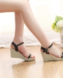  2022 New Fashion Comfortable Wedge Sandals Womens Platform High Heels