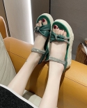  2022 Fashion Summer New Sweet Fashion Casual Beach Shoes Thick Sole No