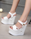  15cm Thick Bottom Wedges Womens Sandals   Summer Woman Shoes Fashion 