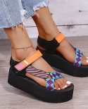  2022 Trends Women Sandals Summer New Flat British Wind Embroidery Thic
