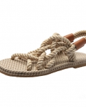  Sandals Woman Shoes Braided Rope With Traditional Casual Style And Sim