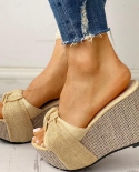  Free Gift Feet Chain Slip On Leisure Platform Summer Sandals  Wedges H