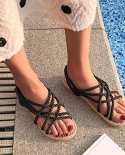  Sandals Woman Shoes Braided Rope With Traditional Casual Style And Sim
