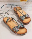  2022 Women Sandals Female Cloth Flower Butterfly Knot Fashion Paltform