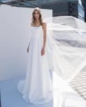  Elegant  Satin Cheap Jersey Wedding Dress Chic Square Neck Sleeveless 