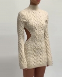 Vestidos de suéter de punto Hirigin Ropa de otoño invierno para mujeres Rave Ou