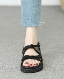  2022 Summer Platform Sandals Women Gladiator Butterfly Knot Thin Strip