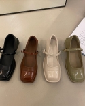  2022 Womens Springautumn Flat Sandals Fashion Pu Leather Ladies Soli
