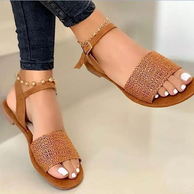 Herstyle Sunday - Sandalias De Tacón Bajo Con Correa Al Tobillo Y Puntera Abierta Para Mujer, (R