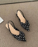  2022 Womens Sandals Fashion Butterfly Knot Gingham Pointed Toe Sandal