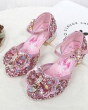  Girls Highheeled Sandals  Summer New Childrens Princess Shoes Large S