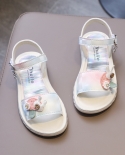  2022 Girls Cute Mushroom Patch Casual Sandals Gradient Color Versatile