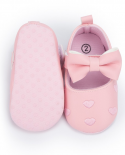 جديد طفلة أحذية الوردي القوس عقدة القلب الفيلكرو المضادة للانزلاق لينة وحيد جديد
