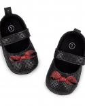 أحذية أطفال أحذية طفلة Bowknot فيلكرو دانتيل ناعم غير قابل للانزلاق Multicolo