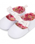 נעלי תינוקות נעלי תינוקות נעלי ילדה קשת סקוטש תחרה רכה ללא החלקה ססגוניות נעלי נסיכה יילודים ראשונים מיטת תינוק