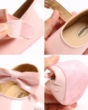 أحذية حديثي الولادة أحذية أطفال بنات أحذية PU مقاومة للانزلاق Bowknot Classic Princ